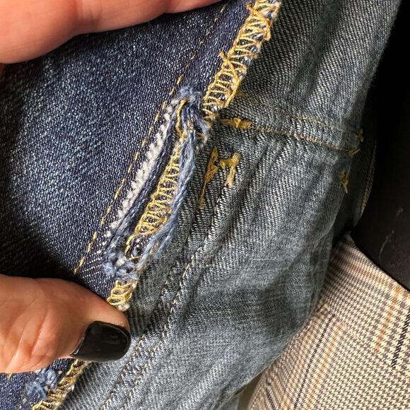 Abercrombie & Fitch Denim Jacket 🔥 Ombré sleeves 🔥 SMALL - Picture 6 of 6